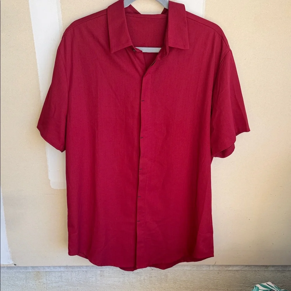 Classic Red Men's Dress Shirt - Picture 1 of 4